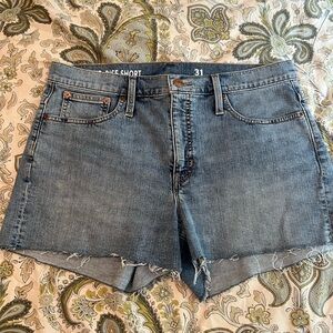 J. Crew Mid-Rise Jean Short 31 medium wash